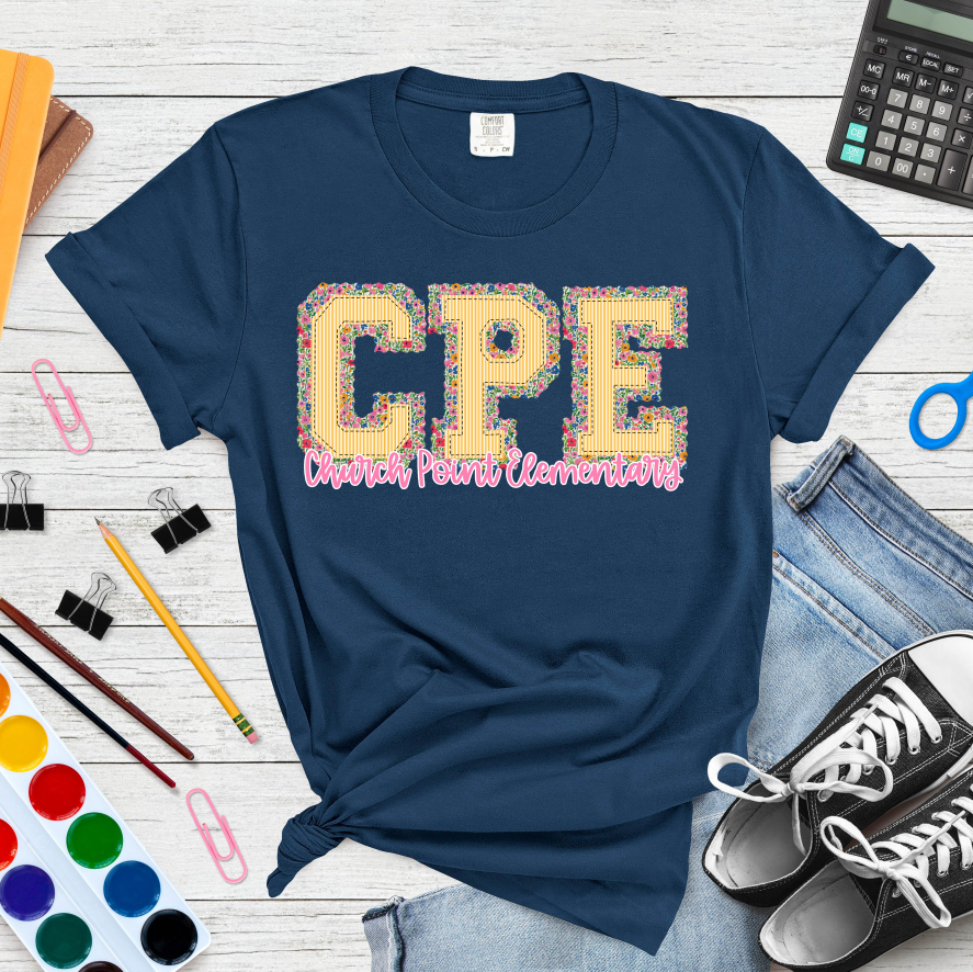FLORAL PREPSTER YELLOW TOP CPE CHURCH POINT ELEMENTARY