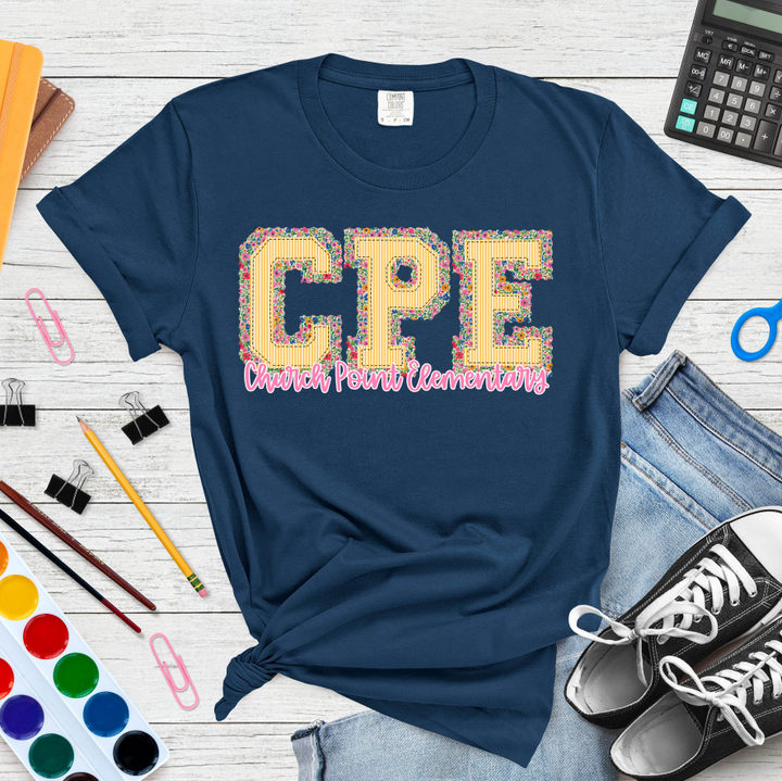 FLORAL PREPSTER YELLOW TOP CPE CHURCH POINT ELEMENTARY