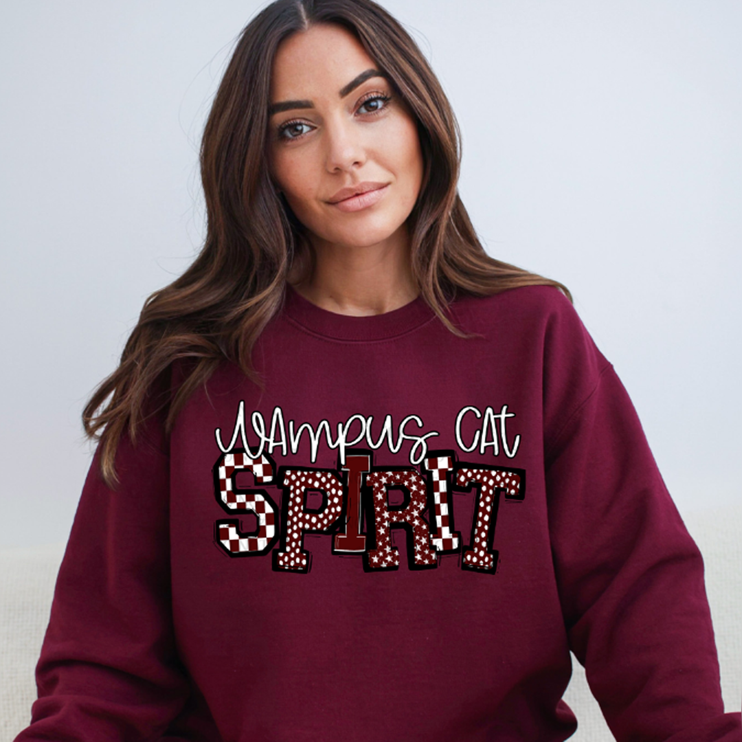 Wampus Cat So Sporty Spirit Maroon – DTF Transfer