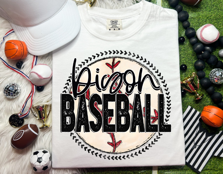 BASEBALL GRUNGE CIRCLE BISON