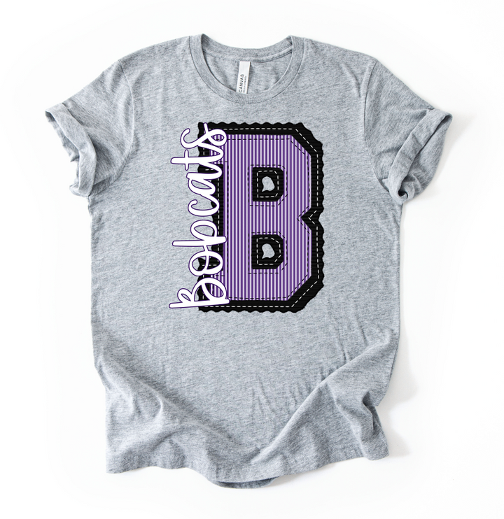 MASTER INITIAL BLACK BASE PURPLE TOP B BOBCATS