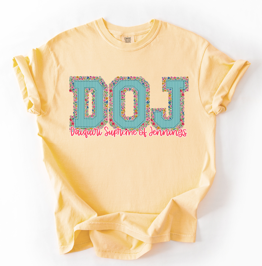 FLORAL PREPSTER DOJ FLORAL BASE TEAL TOP DAIQUIRI SUPREME OF JENNINGS
