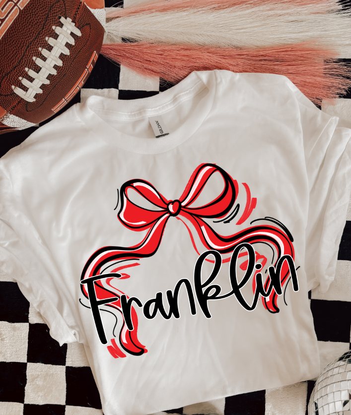 RIBBON SPORTS BOW RED AND BLACK FRANKLIN