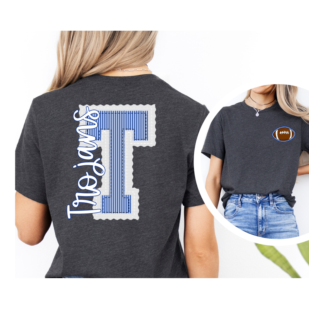 Prepster White Base Royal Top T Trojans – DTF Transfer
