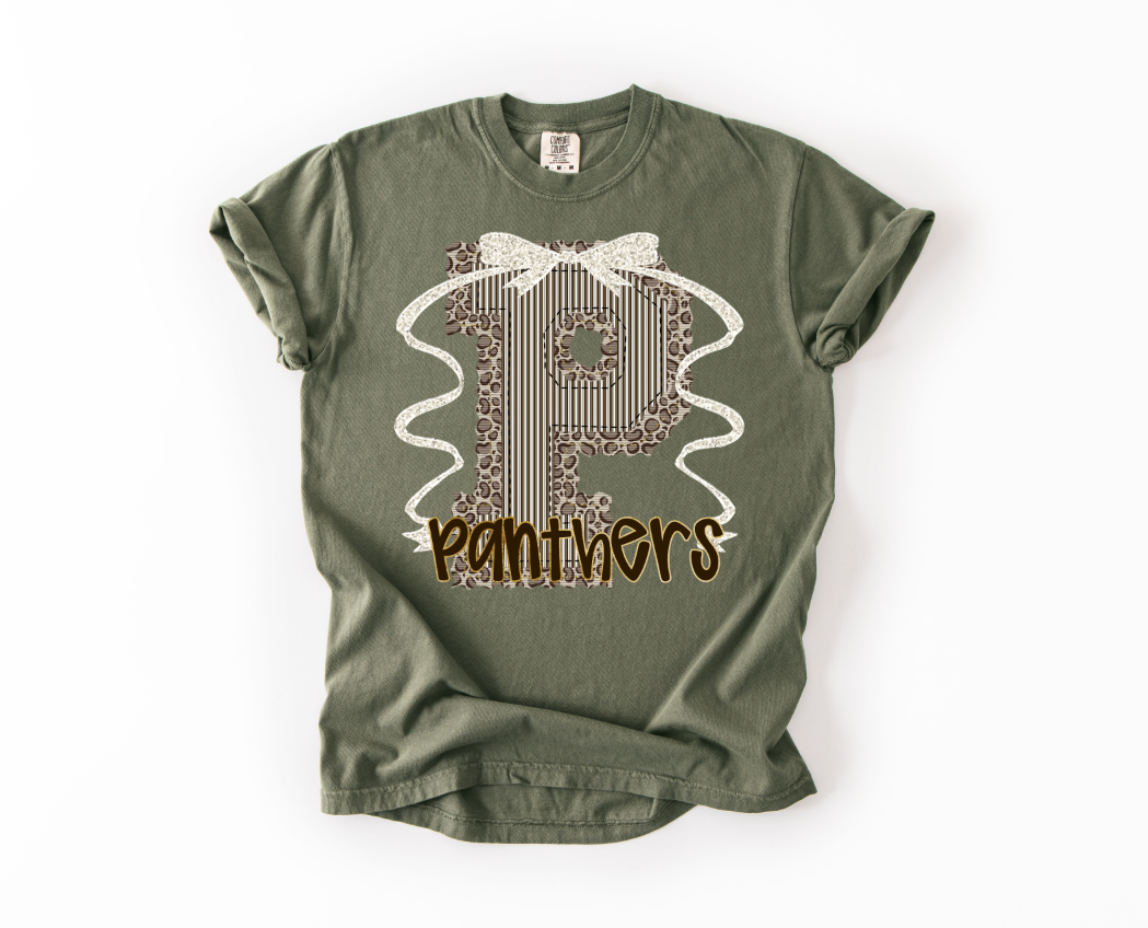 PANTHERS SMALL LEOPARD PREPSTER WITH BOW
