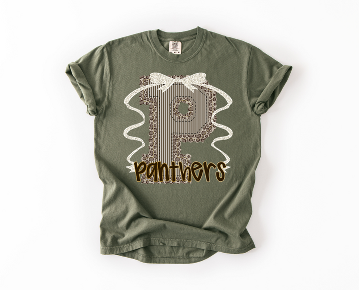 PANTHERS SMALL LEOPARD PREPSTER WITH BOW