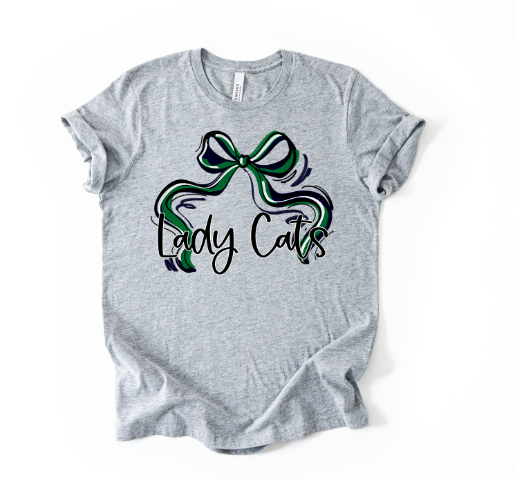 RIBBON SPORTS BOWS KELLY GREEN AND BLACK LADY CATS