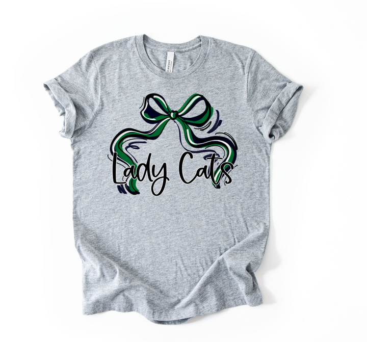 RIBBON SPORTS BOWS KELLY GREEN AND BLACK LADY CATS