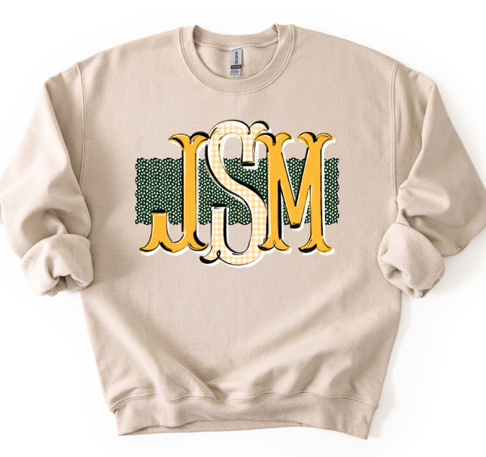 JSM YELLOW AND DARK GREEN DOT RIBBON DEBUTANTE