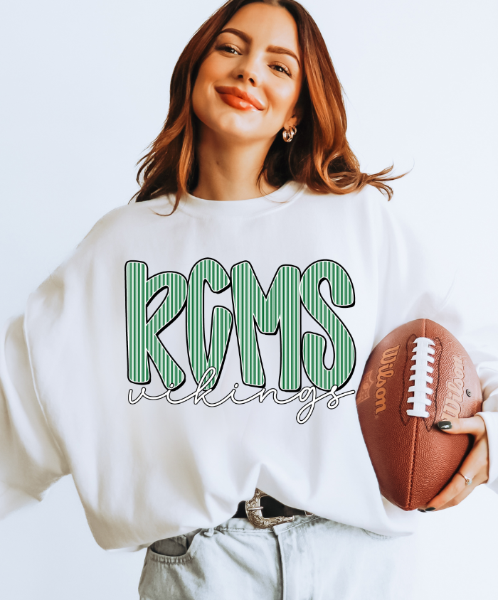 RCMS VIKINGS KELLY GREEN SEERSUCKER