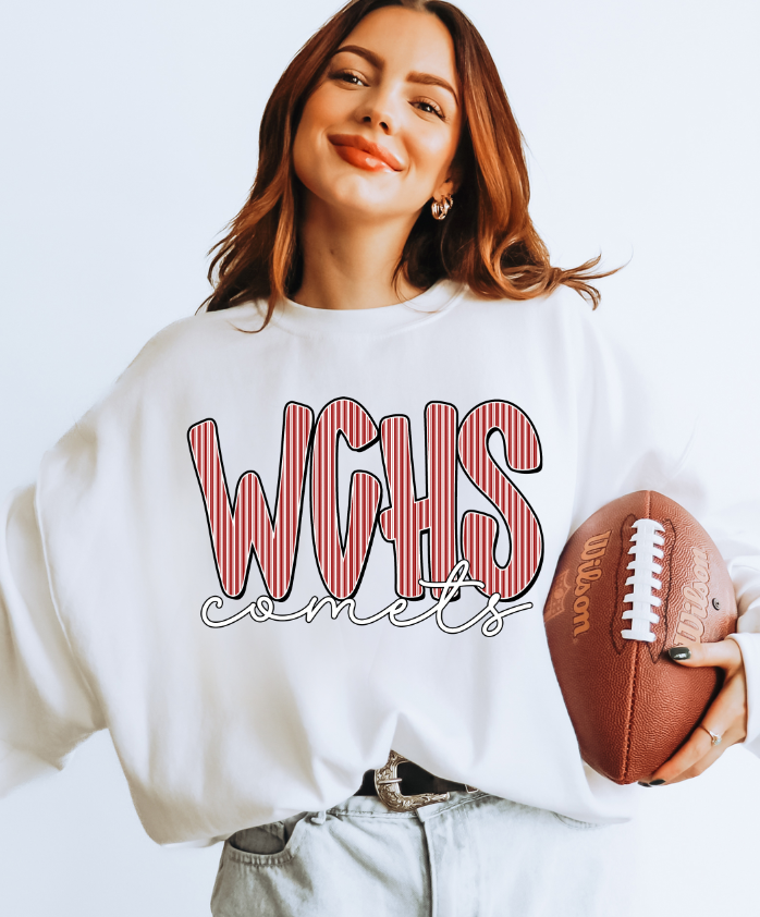 WCHS COMETS MAROON SEERSUCKER