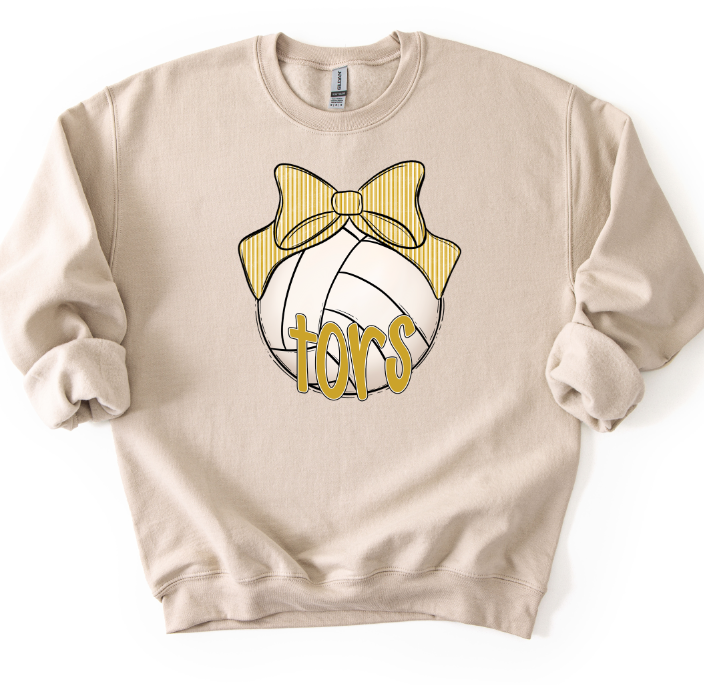 SPORT BOW VOLLEYBALL VEGAS GOLD SEERSUCKER TORS