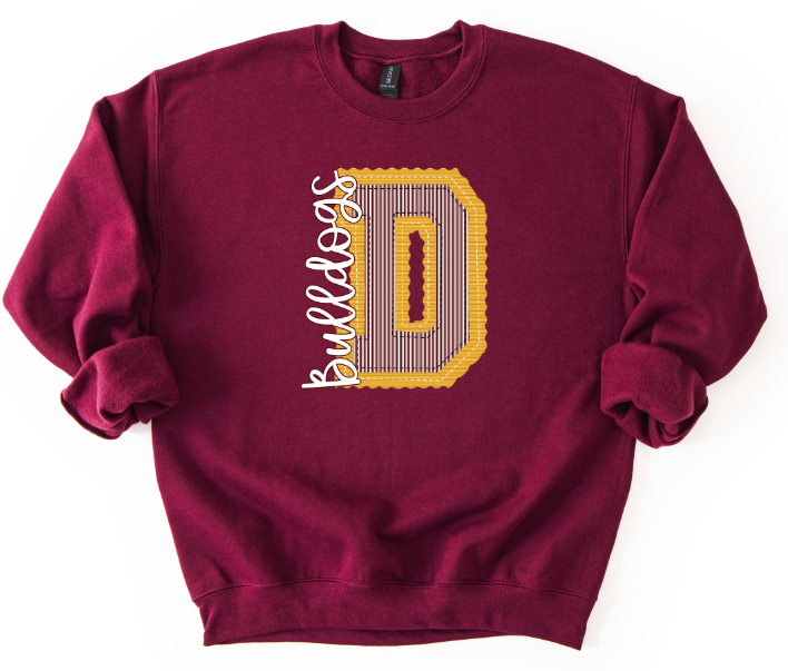 D BULLDOGS YELLOW BASE AND MAROON TOP PREPSTER