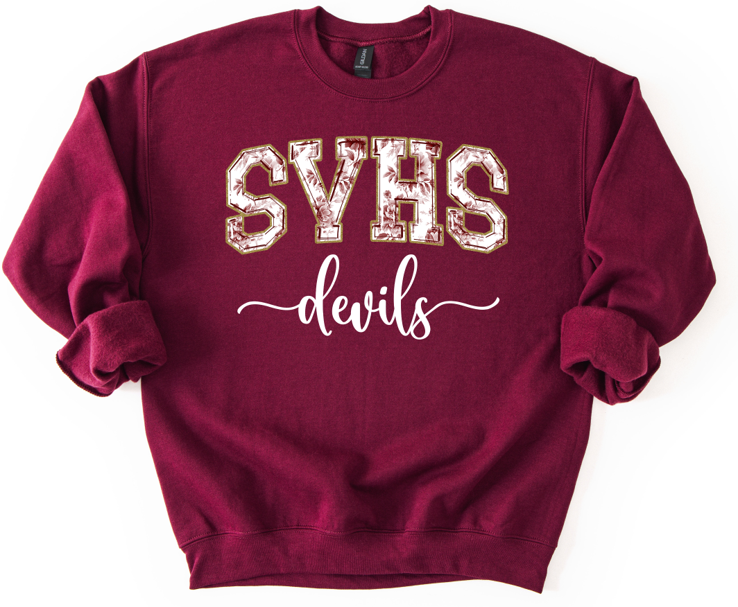SVHS DEVILS TOILE MAROON