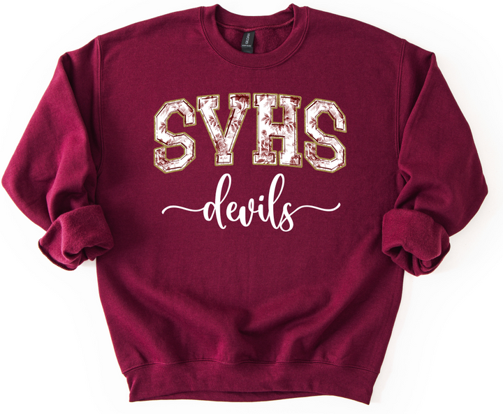 SVHS DEVILS TOILE MAROON