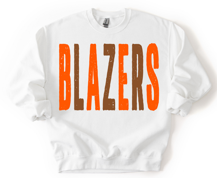 BLAZERS ORANGE AND BROWN OVERIZED GRUNGE MASCOT