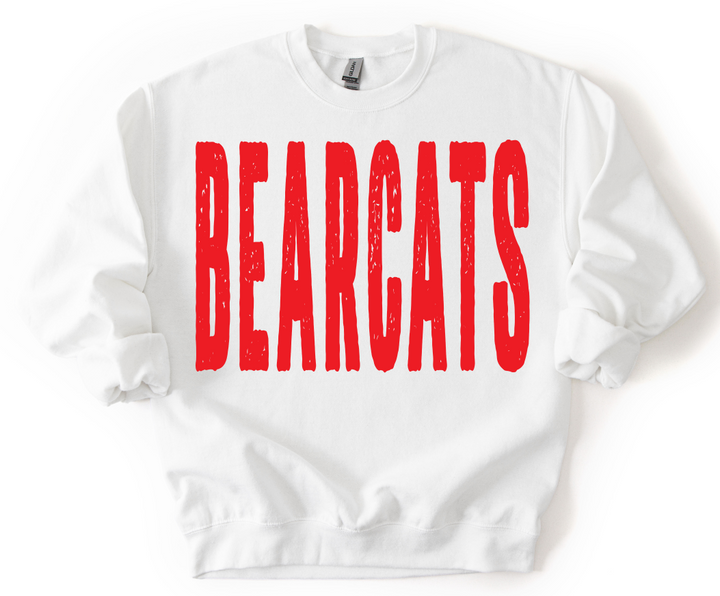 BEARCATS RED OVERIZED GRUNGE MASCOT