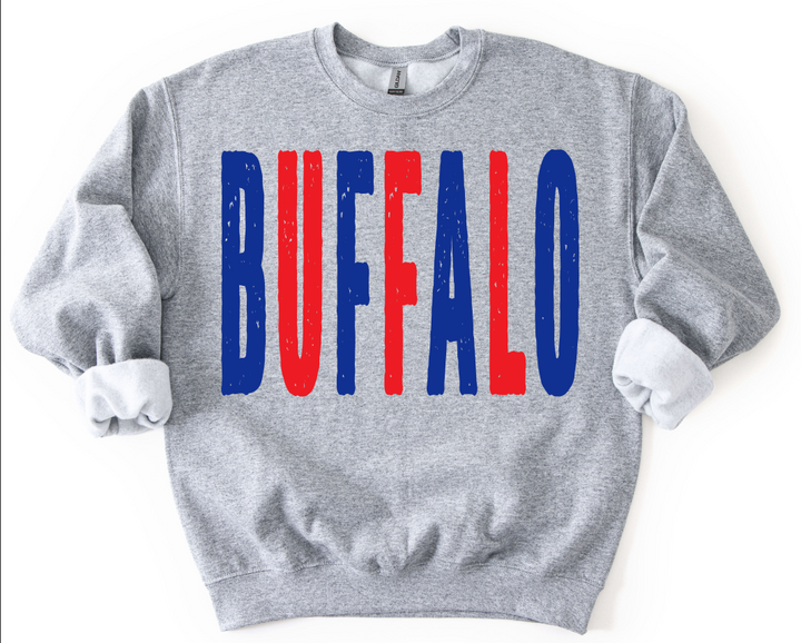 BUFFALO ROYAL AND RED GRUNGE OVERSIZED MASCOT