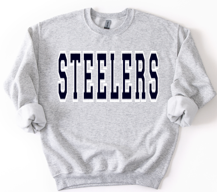 STEELERS NAVY AND WHITE ATHLETIC OVERSIZED