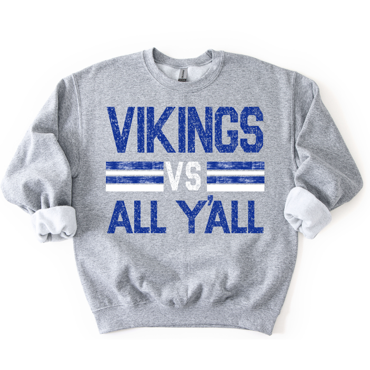 Vikings Vs All Y'all Royal Blue and White – DTF Transfer