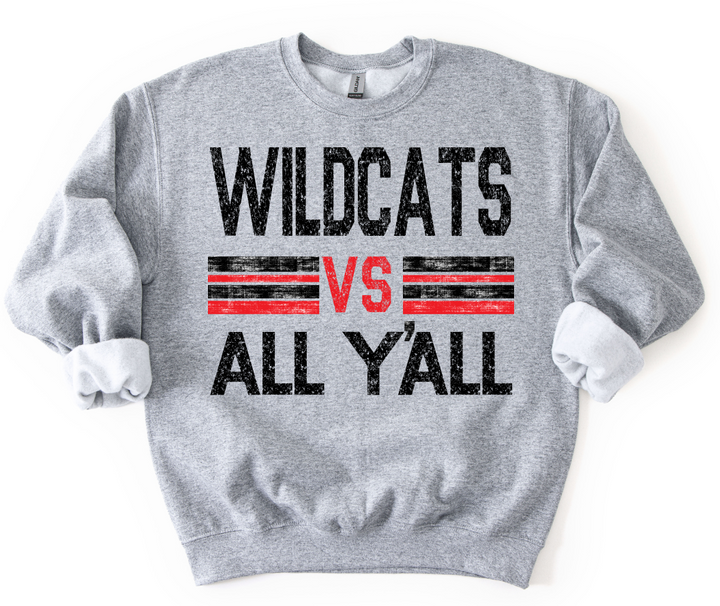 WILDCATS VS ALL YALL RED AND BLACK