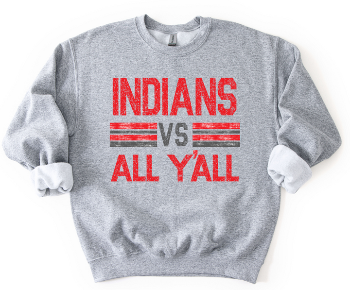 INDIANS RED AND GRAY VS ALL YALL