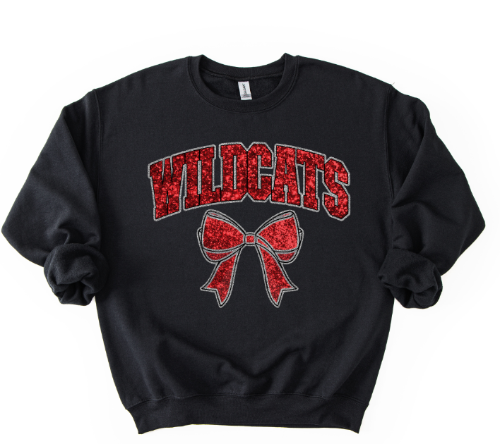 COLLEGIATE GLITTER WILDCATS RED