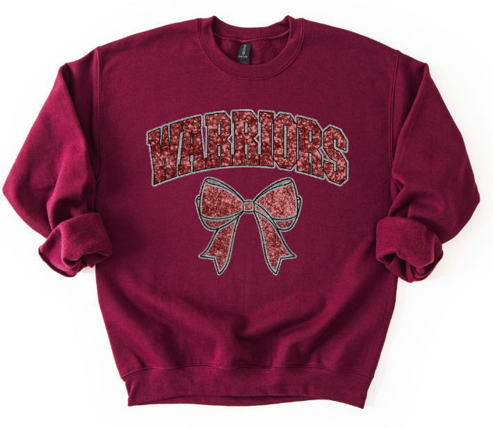 COLLEGIATE GLITTER WARRIORS MAROON