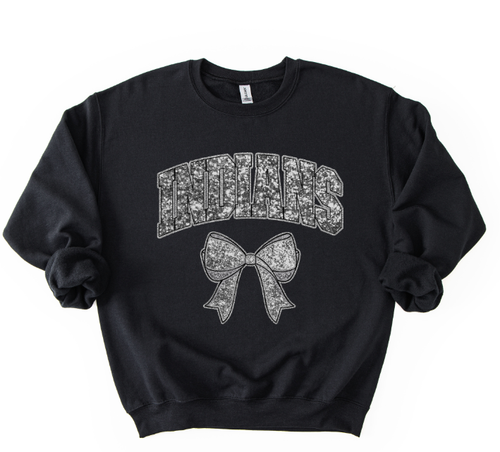 COLLEGIATE GLITTER INDIANS GRAY