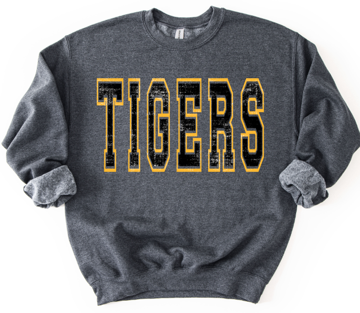 TIGERS BLACK AND YELLOW VARSITY OVERSIZED MASCOT