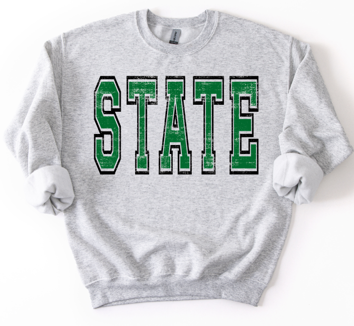 STATE GREEN AND BLACK VARSITY OVERSIZED MASCOT