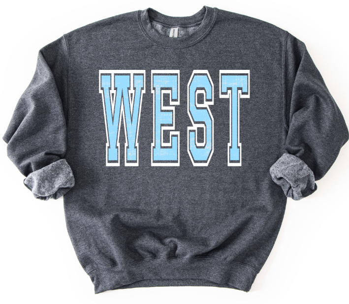 WEST CAROLINA BLUE AND WHITE VARSITY OVERSIZED MASCOT
