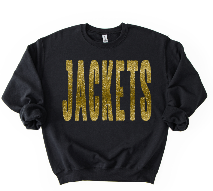 JACKETS GOLD SPARKLE OVERSIZED MASCOT