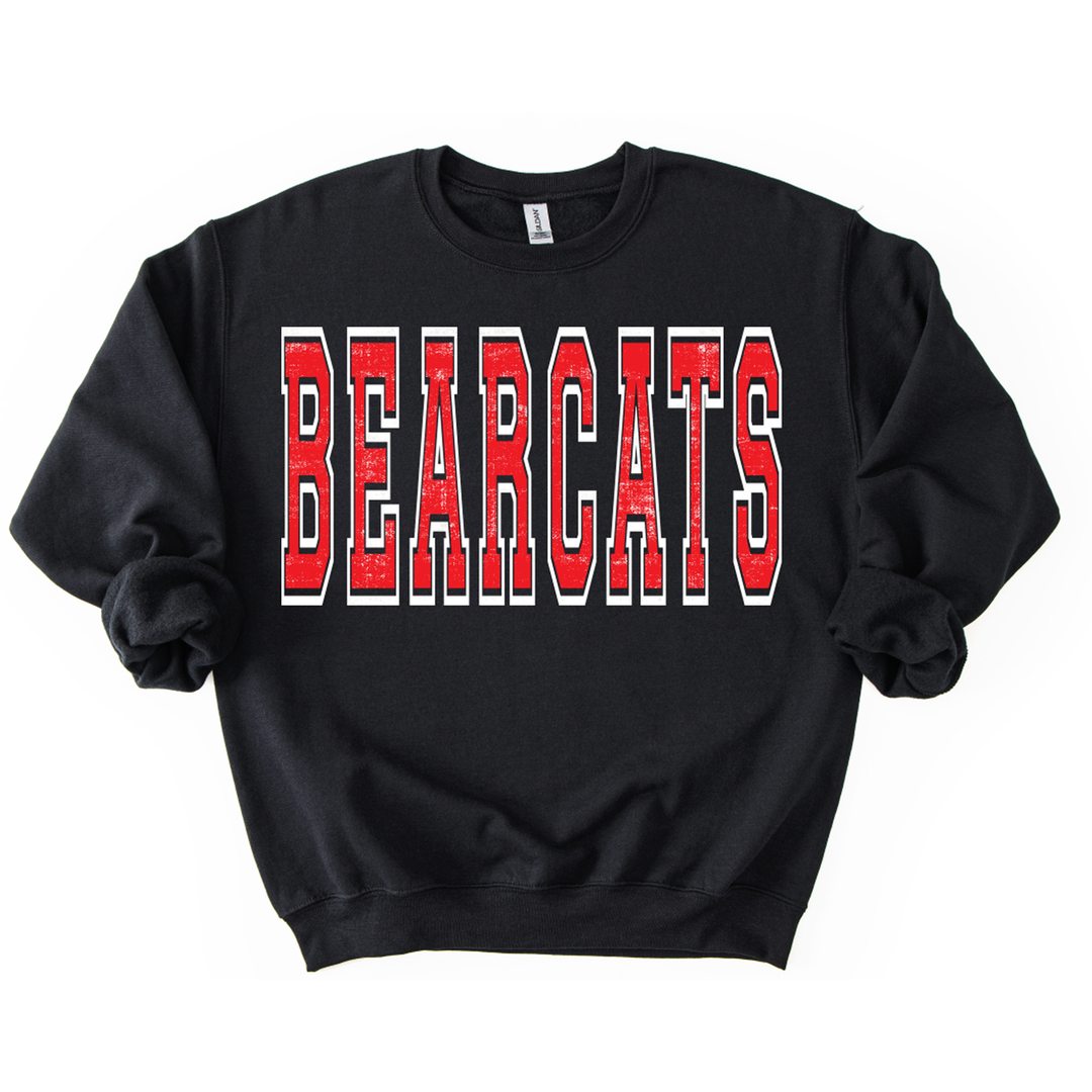 Bearcats Red and White Grunge Mascot – DTF Transfer