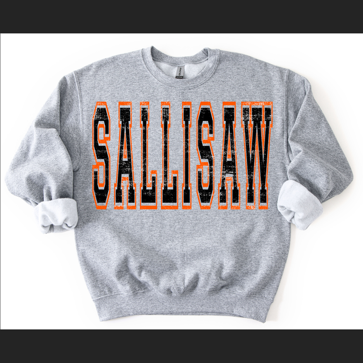 Sallisaw Black and Orange Grunge Mascot – DTF Transfer