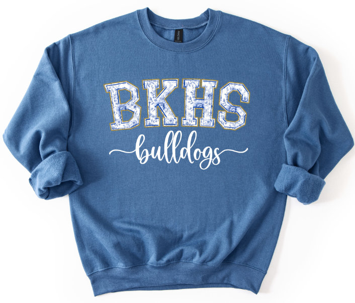 BKHS BULLDOGS BLUE TOILE