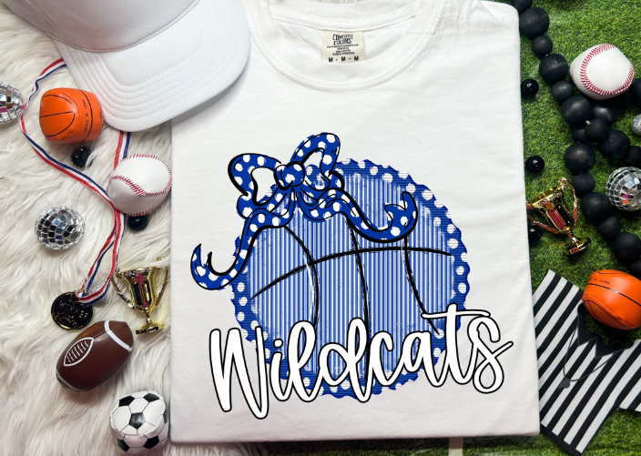 PREPSTER BASKETBALL ROYAL WITH ROYAL DOT BOW WILDCATS