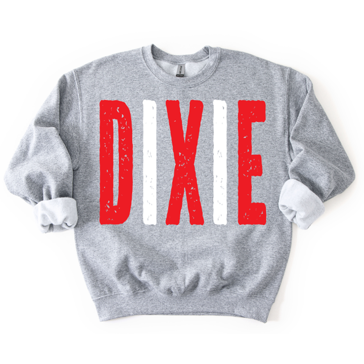 Dixie Red and White Oversized Grunge Mascot – DTF Transfer – product image