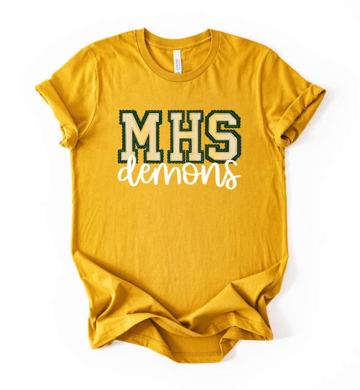 MHS DEMONS DARK GREEN BASE YELLOW TOP PREPSTER