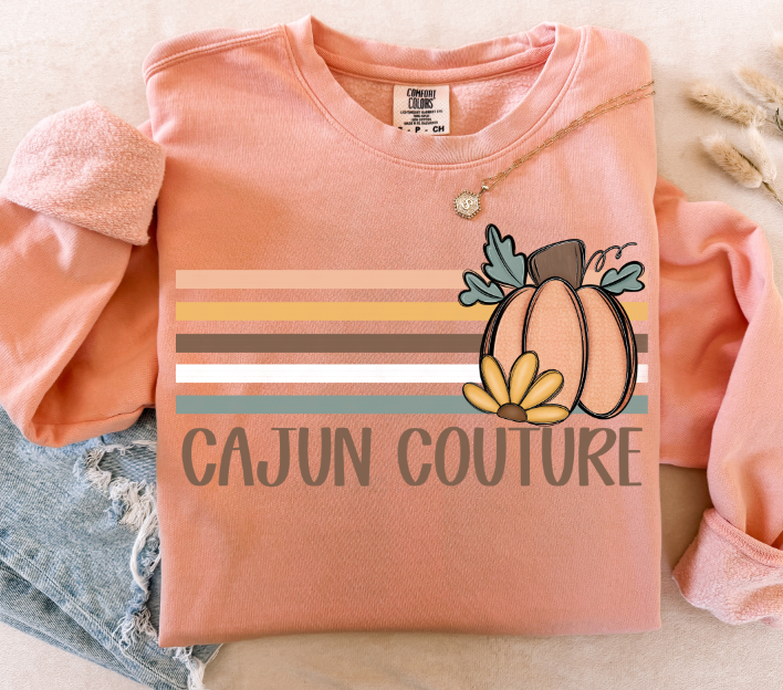 FALL NEUTRAL RETRO STRIPE CAJUN COUTURE