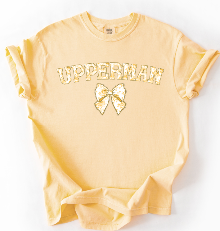 UPPERMAN YELLOW TOILE WITH BOW