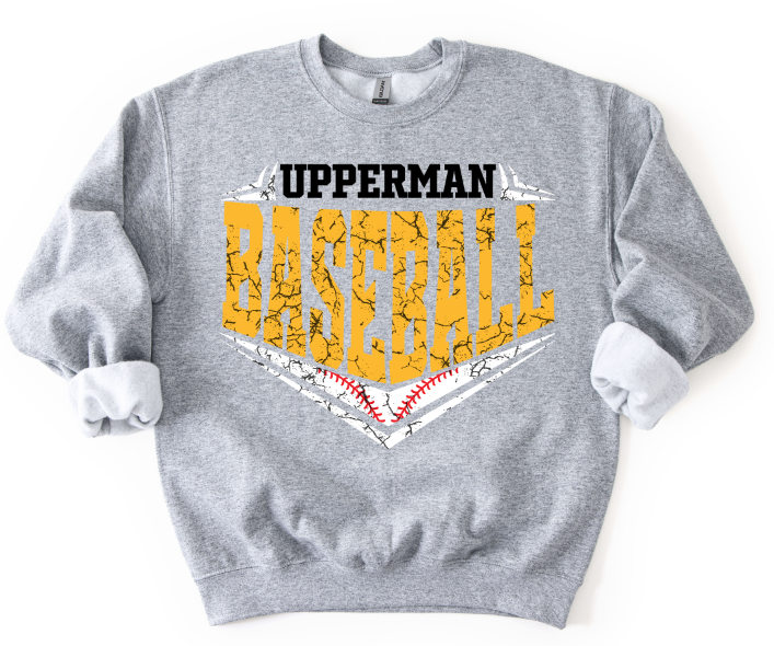 UPPERMAN BLACK AND YELLOW GOLD CUSTOM BASEBALL V