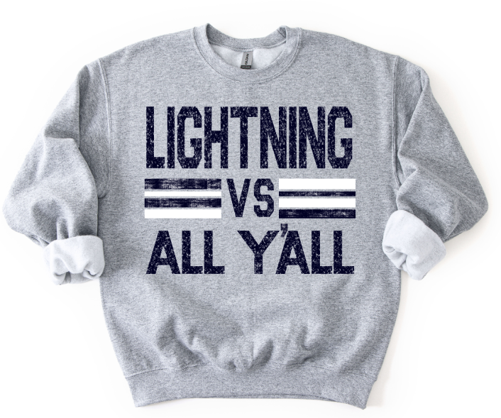 LIGHTNING VS ALL YALL NAVY AND WHITE