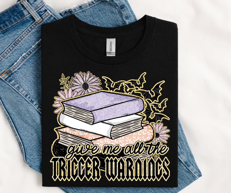 Trigger Warnings DTF transfer design – image 1