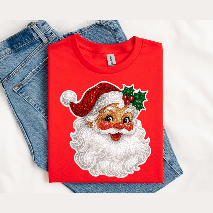 Santa Faux Sequin – DTF Transfer