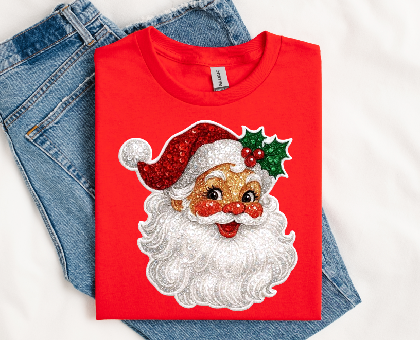 Santa Faux Sequin DTF transfer design – image 1