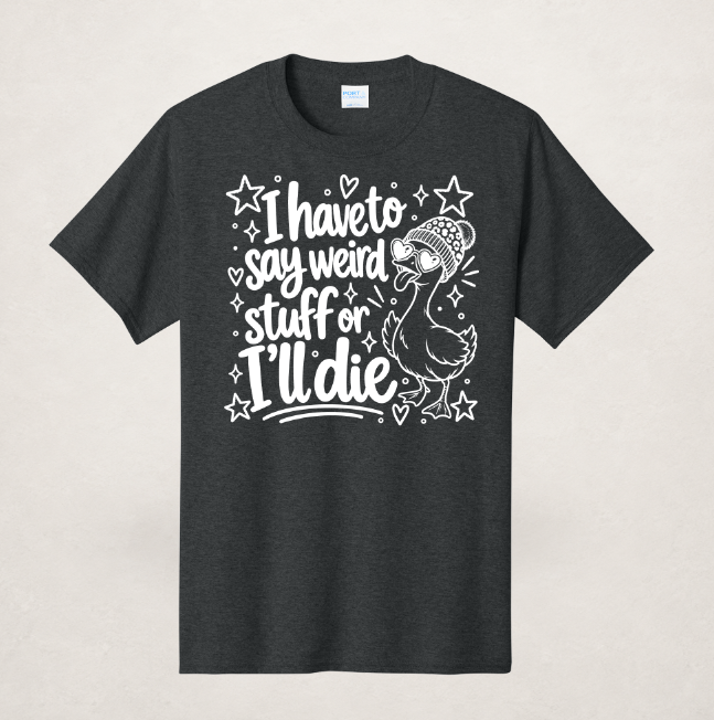 $8 Black Heather Tee – Upload Your Design