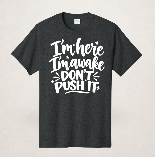 $8 Black Heather Tee – Upload Your Design