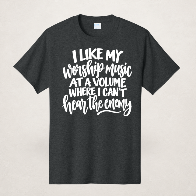 $8 Black Heather Tee – Upload Your Design