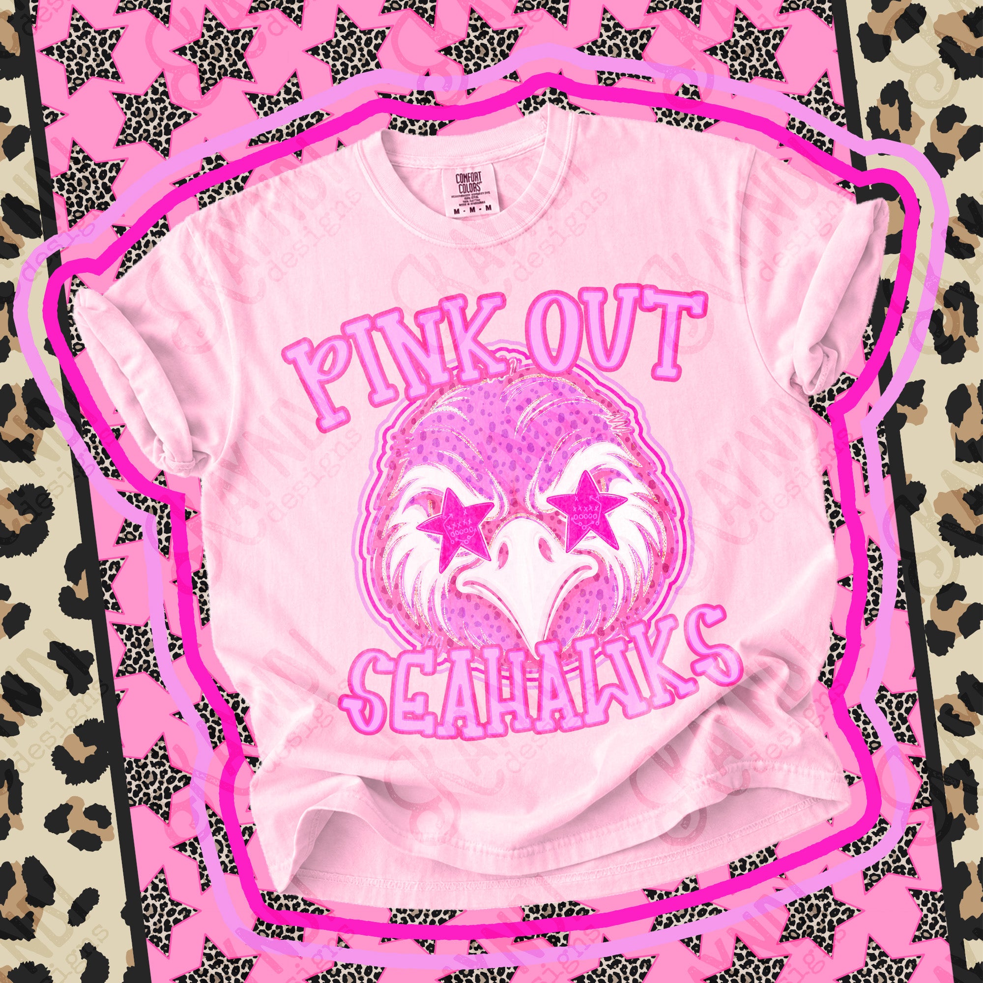 Pink Out Mascots Seahawks 2 mockup